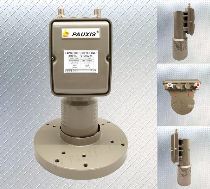 PAUXIS C-Band LNBF DPOH-PX-3002VH